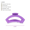 image:imageTELETIES  Large Open Claw Clip  Strong Grip Bendable Teeth Comfortable Cutout Design  Ideal for Long Thick Curly or Wavy Hair  For All Hair Textures  Spring Break Collection  Bora BoraAntigua Large