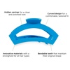 image:imageTELETIES  Large Open Claw Clip  Strong Grip Bendable Teeth Comfortable Cutout Design  Ideal for Long Thick Curly or Wavy Hair  For All Hair Textures  Spring Break Collection  Bora BoraBora Bora Large