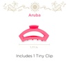 image:imageTELETIES  Large Open Claw Clip  Strong Grip Bendable Teeth Comfortable Cutout Design  Ideal for Long Thick Curly or Wavy Hair  For All Hair Textures  Spring Break Collection  Bora BoraAruba Tiny