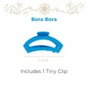 image:imageTELETIES  Large Open Claw Clip  Strong Grip Bendable Teeth Comfortable Cutout Design  Ideal for Long Thick Curly or Wavy Hair  For All Hair Textures  Spring Break Collection  Bora BoraBora Bora Tiny