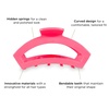 image:imageTELETIES  Large Open Claw Clip  Strong Grip Bendable Teeth Comfortable Cutout Design  Ideal for Long Thick Curly or Wavy Hair  For All Hair Textures  Spring Break Collection  Bora BoraAruba Tiny