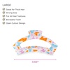 image:imageTELETIES  Large Open Claw Clip  Strong Grip Bendable Teeth Comfortable Cutout Design  Ideal for Long Thick Curly or Wavy Hair  For All Hair Textures  Spring Collection  Fly AwayFly Away