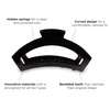 image:imageTELETIES  Large Open Claw Clip  Strong Grip Bendable Teeth Comfortable Open Cutout Design  Ideal for Long Thick Curly or Wavy Hair  For All Hair Textures  Blonde TortoiseJet Black