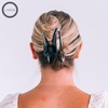 image:imageTELETIES  Large Open Claw Clip  Strong Grip Bendable Teeth Comfortable Open Cutout Design  Ideal for Long Thick Curly or Wavy Hair  For All Hair Textures  Blonde TortoiseJet Black