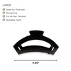 image:imageTELETIES  Large Open Claw Clip  Strong Grip Bendable Teeth Comfortable Open Cutout Design  Ideal for Long Thick Curly or Wavy Hair  For All Hair Textures  Blonde TortoiseJet Black