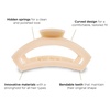 image:imageTELETIES  Large Open Claw Clip  Strong Grip Bendable Teeth Comfortable Open Cutout Design  Ideal for Long Thick Curly or Wavy Hair  For All Hair Textures  Blonde TortoiseAlmond Beige