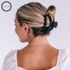 image:imageTELETIES  Large Open Claw Clip  Strong Grip Bendable Teeth Comfortable Open Cutout Design  Ideal for Long Thick Curly or Wavy Hair  For All Hair Textures  Blonde TortoiseJet Black