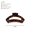 image:imageTELETIES  Large Open Claw Clip  Strong Grip Bendable Teeth Comfortable Open Cutout Design  Ideal for Long Thick Curly or Wavy Hair  For All Hair Textures  Blonde TortoiseTortoise