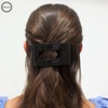 image:imageTELETIES  Medium Flat Rectangle Clip  For MediumThick Hair  For Lounging Travel Yoga amp More  Strong Grip Bendable Teeth Comfortable LayBack Design  All Hair Textures  Coconut WhiteJet Black