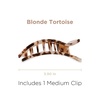 image:imageTELETIES  Medium Flat Rectangle Clip  For MediumThick Hair  For Lounging Travel Yoga amp More  Strong Grip Bendable Teeth Comfortable LayBack Design  All Hair Textures  Coconut WhiteBlonde Tortoise
