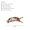 image:imageTELETIES  Medium Flat Rectangle Clip  For MediumThick Hair  For Lounging Travel Yoga amp More  Strong Grip Bendable Teeth Comfortable LayBack Design  All Hair Textures  Coconut WhiteBlonde Tortoise