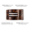 image:imageTELETIES  Medium Flat Rectangle Clip  For MediumThick Hair  For Lounging Travel Yoga amp More  Strong Grip Bendable Teeth Comfortable LayBack Design  All Hair Textures  Coconut WhiteTortoise