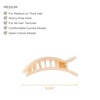 image:imageTELETIES  Medium Flat Rectangle Clip  For MediumThick Hair  For Lounging Travel Yoga amp More  Strong Grip Bendable Teeth Comfortable LayBack Design  All Hair Textures  Coconut WhiteAlmond Beige