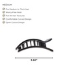 image:imageTELETIES  Medium Flat Rectangle Clip  For MediumThick Hair  For Lounging Travel Yoga amp More  Strong Grip Bendable Teeth Comfortable LayBack Design  All Hair Textures  Coconut WhiteJet Black