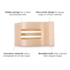 image:imageTELETIES  Medium Flat Rectangle Clip  For MediumThick Hair  For Lounging Travel Yoga amp More  Strong Grip Bendable Teeth Comfortable LayBack Design  All Hair Textures  Coconut WhiteAlmond Beige