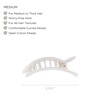 image:imageTELETIES  Medium Flat Rectangle Clip  For MediumThick Hair  For Lounging Travel Yoga amp More  Strong Grip Bendable Teeth Comfortable LayBack Design  All Hair Textures  Coconut WhiteCoconut White