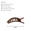 image:imageTELETIES  Medium Flat Rectangle Clip  For MediumThick Hair  For Lounging Travel Yoga amp More  Strong Grip Bendable Teeth Comfortable LayBack Design  All Hair Textures  Coconut WhiteTortoise