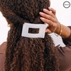 image:imageTELETIES  Medium Flat Rectangle Clip  For MediumThick Hair  For Lounging Travel Yoga amp More  Strong Grip Bendable Teeth Comfortable LayBack Design  All Hair Textures  Coconut WhiteCoconut White