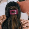 image:imageTELETIES  Medium Flat Rectangle Clip  For MediumThick Hair  For Lounging Travel Yoga amp More  Strong Grip Bendable Teeth Comfortable LayBack Design  All Hair Textures  Wild Side