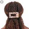 image:imageTELETIES  Medium Flat Rectangle Clip  For MediumThick Hair  For Lounging Travel Yoga amp More  Strong Grip Bendable Teeth Comfortable LayBack Design  All Hair Textures  Coconut WhiteBlonde Tortoise