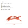 image:imageTELETIES  Medium Flat Rectangle Clip  For MediumThick Hair  For Lounging Travel Yoga amp More Strong Grip Bendable Teeth Comfortable LayBack Design All Hair Textures  Spring SplashDreamsicle