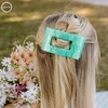 image:imageTELETIES  Medium Flat Rectangle Clip  For MediumThick Hair  For Lounging Travel Yoga amp More Strong Grip Bendable Teeth Comfortable LayBack Design All Hair Textures  Spring SplashSpring Splash
