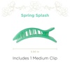 image:imageTELETIES  Medium Flat Rectangle Clip  For MediumThick Hair  For Lounging Travel Yoga amp More Strong Grip Bendable Teeth Comfortable LayBack Design All Hair Textures  Spring SplashSpring Splash
