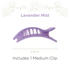 image:imageTELETIES  Medium Flat Rectangle Clip  For MediumThick Hair  For Lounging Travel Yoga amp More Strong Grip Bendable Teeth Comfortable LayBack Design All Hair Textures  Spring SplashLavender Mist