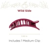 image:imageTELETIES  Medium Flat Round Clip  For MediumThick Hair  For Lounging Travel Yoga amp More  Strong Grip Bendable Teeth Comfortable LayBack Design  All Hair Textures  Wild Side