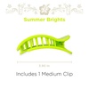image:imageTELETIES  Medium Flat Round Clip  Ideal for MediumThick Hair  For Lying Down Yoga Driving amp More  Strong Grip Bendable Teeth Comfortable Curved Design  For All Hair Textures  Summer Brights