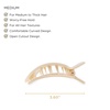image:imageTELETIES  Medium Flat Square Clip  For Lying Down Yoga Driving amp More  Strong Grip Bendable Teeth Comfortable Curved Design  Ideal for Medium Hair  Core Collection  Blonde TortoiseAlmond Beige