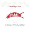 image:imageTELETIES  Medium Flat Square Clip  For Lying Down Yoga Driving amp More  Strong Grip Bendable Teeth Comfortable Curved Design  Ideal for Medium Hair  Spring Collection  Sunny Days AheadCalming Coral