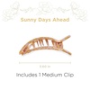 image:imageTELETIES  Medium Flat Square Clip  For Lying Down Yoga Driving amp More  Strong Grip Bendable Teeth Comfortable Curved Design  Ideal for Medium Hair  Spring Collection  Sunny Days AheadSunny Days Ahead