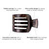 image:imageTELETIES  Medium Flat Square Clip  For Lying Down Yoga Driving amp More  Strong Grip Bendable Teeth Comfortable Curved Design  Ideal for Medium Hair  Core Collection  Blonde TortoiseTortoise