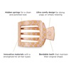 image:imageTELETIES  Medium Flat Square Clip  For Lying Down Yoga Driving amp More  Strong Grip Bendable Teeth Comfortable Curved Design  Ideal for Medium Hair  Spring Collection  Sunny Days AheadSunny Days Ahead