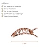 image:imageTELETIES  Medium Flat Square Clip  For Lying Down Yoga Driving amp More  Strong Grip Bendable Teeth Comfortable Curved Design  Ideal for Medium Hair  Core Collection  Blonde TortoiseBlonde Tortoise