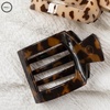 image:imageTELETIES  Medium Flat Square Clip  For Lying Down Yoga Driving amp More  Strong Grip Bendable Teeth Comfortable Curved Design  Ideal for Medium Hair  Core Collection  Blonde TortoiseTortoise