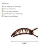 image:imageTELETIES  Medium Flat Square Clip  For Lying Down Yoga Driving amp More  Strong Grip Bendable Teeth Comfortable Curved Design  Ideal for Medium Hair  Core Collection  Blonde TortoiseTortoise