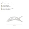 image:imageTELETIES  Medium Flat Square Clip  For Lying Down Yoga Driving amp More  Strong Grip Bendable Teeth Comfortable Curved Design  Ideal for Medium Hair  Core Collection  Blonde TortoiseCoconut White