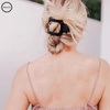 image:imageTELETIES  Medium Flat Square Clip  For Lying Down Yoga Driving amp More  Strong Grip Bendable Teeth Comfortable Curved Design  Ideal for Medium Hair  Core Collection  Blonde TortoiseJet Black