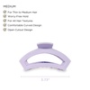 image:imageTELETIES  Medium Open Claw Clip  Strong Grip Bendable Teeth Comfortable Cutout Design  Ideal for Long Thick Curly or Wavy Hair  For All Hair Textures  Spring Collection  Lilac