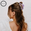image:imageTELETIES  Medium Open Claw Clip  Strong Grip Bendable Teeth Comfortable Cutout Design  Ideal for Long Thick Curly or Wavy Hair  For All Hair Textures  Spring Collection  Lilac