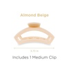 image:imageTELETIES  Medium Open Hair Clip  For Thin to MediumThick Hair  Strong Grip Bendable Teeth Comfortable Cutout Design  All Hair Textures  Jet BlackAlmond Beige