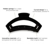 image:imageTELETIES  Medium Open Hair Clip  For Thin to MediumThick Hair  Strong Grip Bendable Teeth Comfortable Cutout Design  All Hair Textures  Jet BlackJet Black
