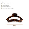 image:imageTELETIES  Medium Open Hair Clip  For Thin to MediumThick Hair  Strong Grip Bendable Teeth Comfortable Cutout Design  All Hair Textures  Jet BlackTortoise