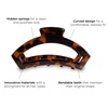 image:imageTELETIES  Medium Open Hair Clip  For Thin to MediumThick Hair  Strong Grip Bendable Teeth Comfortable Cutout Design  All Hair Textures  Jet BlackTortoise