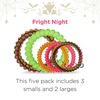 image:imageTELETIES  Mixed Spiral Hair Coils  Halloween Collection  Ponytail Holder Hair Ties for Women  Phone Cord Hair Ties  Strong Grip No Rip Water Resistant No Crease  Mixed 5 pack  Fright NightFright Night