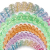 image:imageTELETIES  Mixed Spiral Hair Coils  Spring Collection  Ponytail Holder Hair Ties for Women  Phone Cord Hair Ties  Strong Grip No Rip Water Resistant No Crease  5 pack  Technicolor Dreams