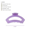 image:imageTELETIES  Open Large Hair Clip  For Thick to SuperThick Hair  Claw Clips for Women  Strong Grip Bendable Teeth Comfortable Curved Design  For All Textures  Spring  Lavender MistLavender Mist  Large