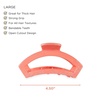image:imageTELETIES  Open Large Hair Clip  For Thick to SuperThick Hair  Claw Clips for Women  Strong Grip Bendable Teeth Comfortable Curved Design  For All Textures  Spring  Lavender MistDreamsicle  Large